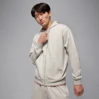 Nike Jordan Brooklyn Fleece мужские Full-zip Толстовка с капюшоном цвет серый