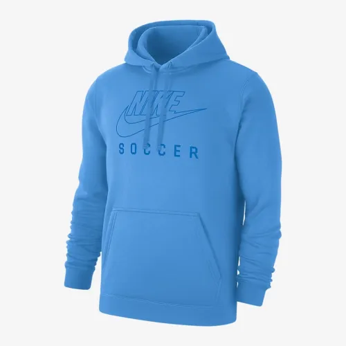 Nike Swoosh Club Fleece чоловічі Soccer Pullover Толстовка з капюшоном блакитний