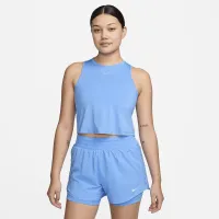 Nike One Classic женская Dri-FIT Cropped Tank Top синий