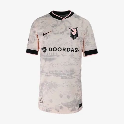 Angel City FC 2025 Stadium Away Big детские Nike Dri-FIT NWSL Replica Jersey Pink