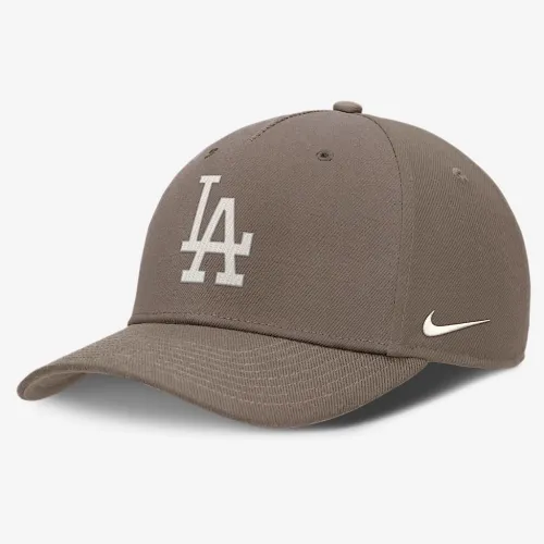 Los Angeles Dodgers Rise мужские Nike Dri-FIT MLB Adjustable Hat цвет коричневый