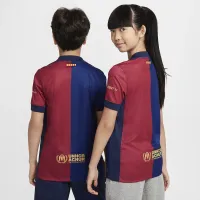FC Barcelona 2024/25 Stadium Home Big детские Nike Dri-FIT Soccer Replica Jersey синий