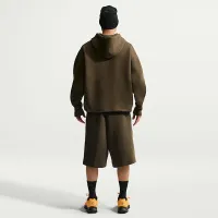 Nike Tech мужские Fleece Pullover Толстовка с капюшоном цвет коричневый