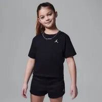 Nike Jordan Brooklyn Essentials Little детские 2-Piece Fleece шорты набор цвет черный