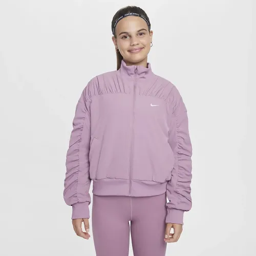 Nike Girls' Dri-FIT тренировочные Куртка цвет фиолетовый