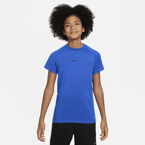 Nike Pro Big детские (для мальчиков) Dri-FIT Short-Sleeve Top синий
