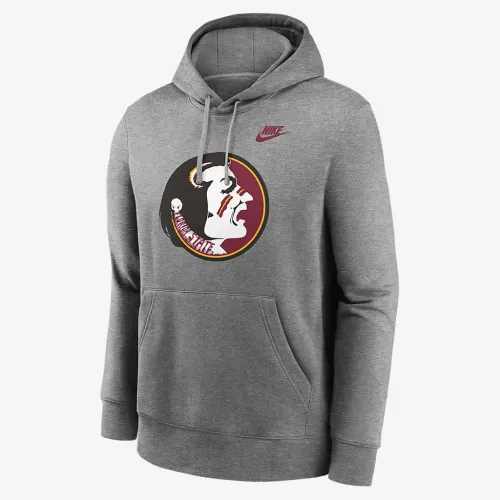 Florida State Seminoles Legacy Club Primary Logo чоловічі Nike College Pullover Толстовка з капюшоном колір сірий
