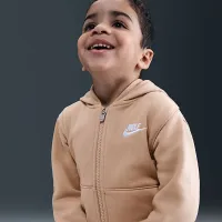 Nike Full-Zip Club комплект Toddler 2-Piece Толстовка з капюшоном комплект колір коричневий