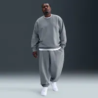 Nike Solo Swoosh мужские Fleece Crew цвет серый