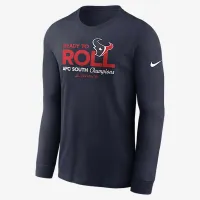 Houston Texans 2024 AFC South Champions Trophy Collection чоловічі Nike NFL Long-Sleeve футболка блакитний