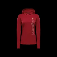 Nike женская Dri-FIT Long-Sleeve Softball Толстовка с капюшоном цвет красный