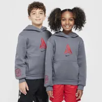 Nike Ja Big детские Pullover баскетбольные Толстовка с капюшоном цвет серый