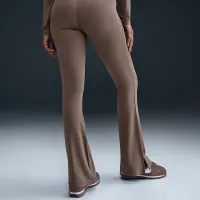 Nike Sportswear Chill Knit женская Tight Mini-Rib Flaцвет красный лосины цвет коричневый