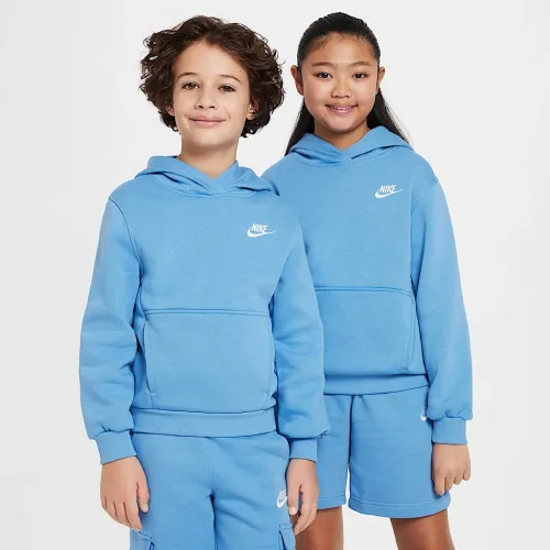 Nike Sportswear Club Fleece Big детские Pullover Толстовка с капюшоном синий