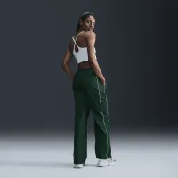 Nike Windrunner жіноча З високою талією Woven Open-Hem Pants колір зелений