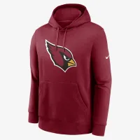 Arizona Cardinals Club Logo мужские Nike NFL Pullover Толстовка с капюшоном цвет красный