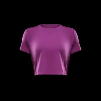 Nike One Classic женская Dri-FIT Short-Sleeve Cropped Top цвет фиолетовый
