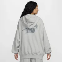 Nike Sportswear жіноча оверсайз Full-Zip French Terry Толстовка з капюшоном колір сірий