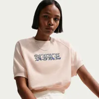 Nike Sportswear жіноча Loose Short-Sleeve French Terry Crew-Neck світшот колір білий