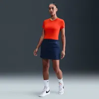 Nike Sportswear Chill Knit женская Cropped футболка цвет красный