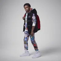 Nike Jordan MJ Brooklyn Big детские Fleece Printed Pants цвет белый