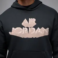 Nike Jordan AJ4 чоловічі Fleece Pullover Толстовка з капюшоном колір чорний