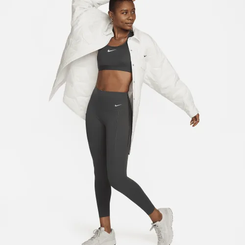Nike Universa жіноча Medium-Support З високою талією 7/8 лосіни з кишенямиколір коричневий