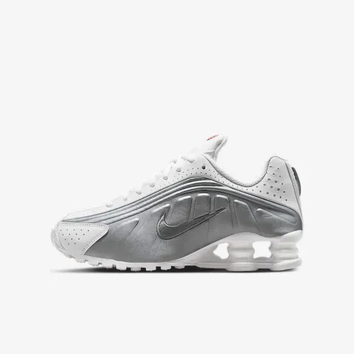 Nike Shox R4 Big детские Кроссовки цвет белый