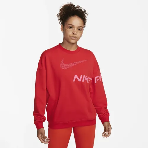 Nike Dri-FIT Get Fit жіноча French Terry Graphic Crew-Neck світшот колір червоний