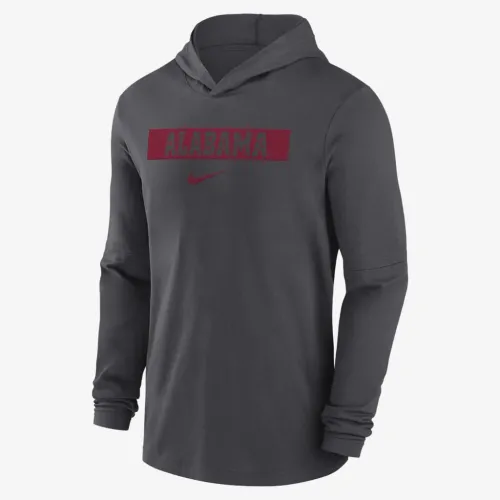 Alabama Crimson Tide Sideline чоловічі Nike Dri-FIT College Long-Sleeve Hooded Top колір сірий
