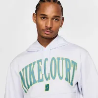 NikeCourt Heritage мужские Dri-FIT Fleece Tennis Толстовка с капюшоном цвет серый