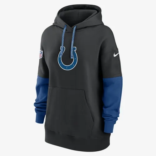 Indianapolis Colts Sideline Essential женская Nike NFL Pullover Толстовка с капюшоном цвет черный