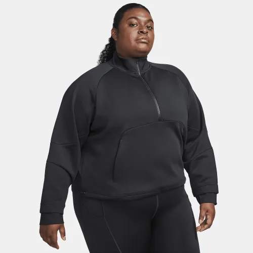 Nike Dri-FIT Prima жіноча 1/2-Zip тренувальні Top (великі розміри) колір чорний