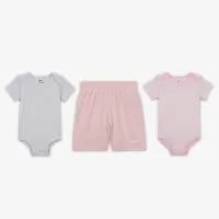 Nike Essentials Baby 3-Piece Striped Swooshfetti набор Pink