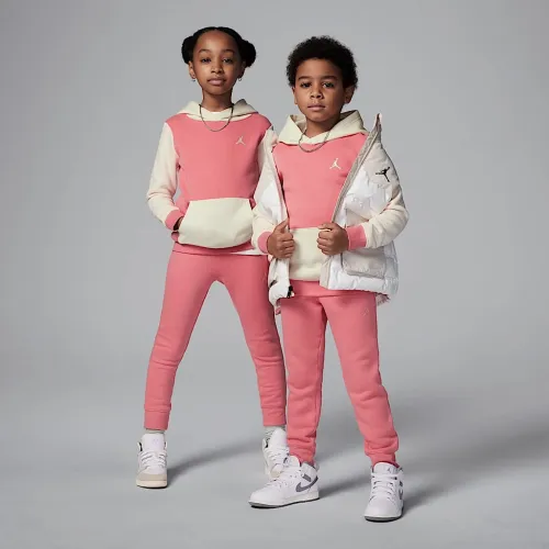 Nike Jordan MJ Brooklyn Fleece Little детские 2-Piece Pullover Толстовка с капюшоном набор Pink