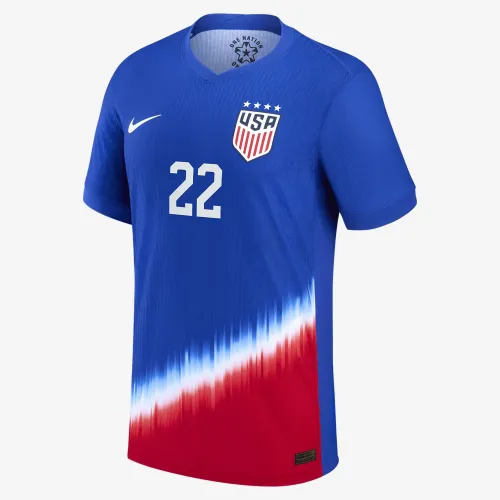 Trinity Rodman USWNT 2024 Match Away чоловічі Nike Dri-FIT ADV Soccer Jersey блакитний