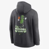 Nike Club Fleece мужские Pickleball Pullover Толстовка с капюшоном цвет серый