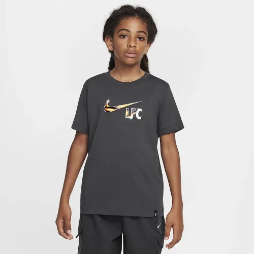 Liverpool FC Swoosh Big детские Nike Soccer футболка цвет серый