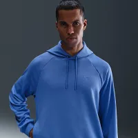 Nike Primary Fleece чоловічі Dri-FIT UV Pullover Performance Толстовка з капюшоном блакитний