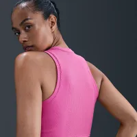 Nike Sportswear Chill Knit женская Tight Cropped Mini-Rib Tank Top Pink