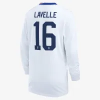 Rose Lavelle USWNT 2024 Stadium Home Big детские Nike Dri-FIT Long-Sleeve Soccer Jersey цвет белый