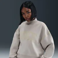 Nike Sportswear Phoenix Fleece женская Mock-Neck свитшот цвет серый