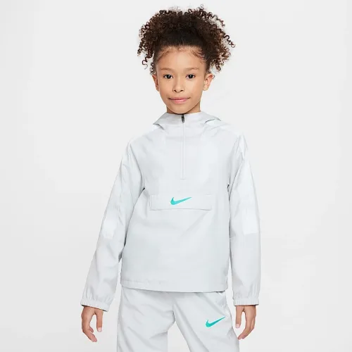 Nike Academy Big дитячі 1/2-Zip Hooded Soccer Track Куртка колір сірий