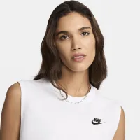 Nike Sportswear Club жіноча Sleeveless Cropped Top колір білий