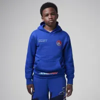 Nike Jordan MJ Moto Big дитячі Fleece Pullover Толстовка з капюшоном блакитний