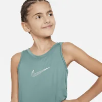 Nike One Big дитячі (Girls') Dri-FIT тренувальні Tank колір зелений
