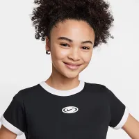 Nike Sportswear Big дитячі (Girls') Cropped футболка колір чорний