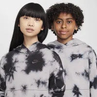 Nike Sportswear Club Fleece Big детские Толстовка с капюшоном цвет серый
