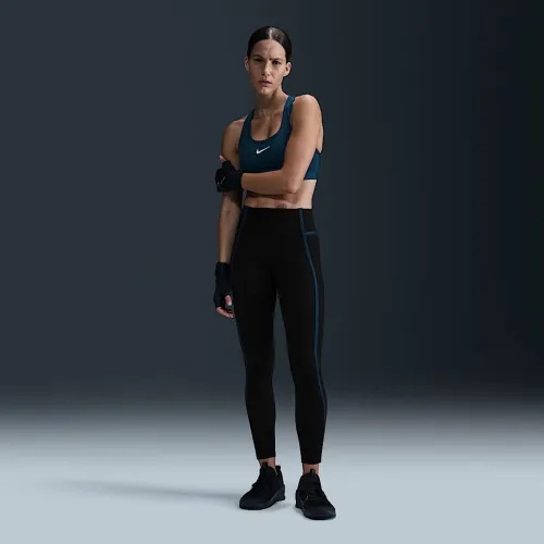 Nike One жіноча З високою талією 7/8 лосіни колір чорний
