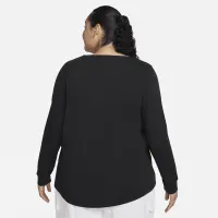 Nike Sportswear Club жіноча Long-Sleeve футболка (великі розміри) колір чорний